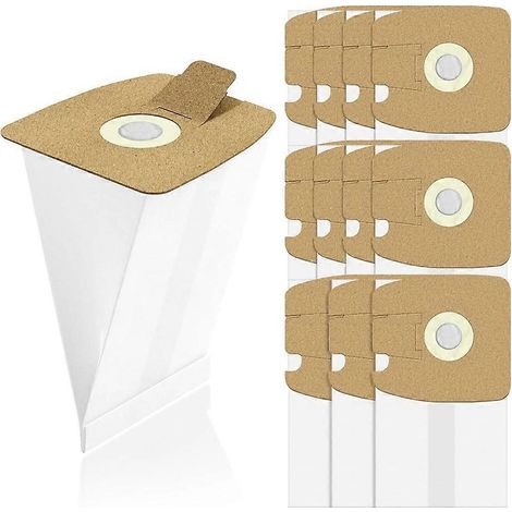 Lot de 12 sacs d'aspirateur de 3670 mm compatibles avec les aspirateurs traîneaux de la série 3680. Sacs de filtration pour aspirateurs, remplace une pièce. (1/5)