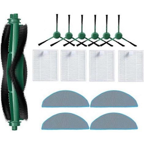 15-teiliges Ersatzteilset für iRobot Roomba 105 Vac / 105 Combo / 105 Combo+ / 104 Combo / Q052: Staubsaugerbürstenkopf, Filter, Wischmopp. (1/4)