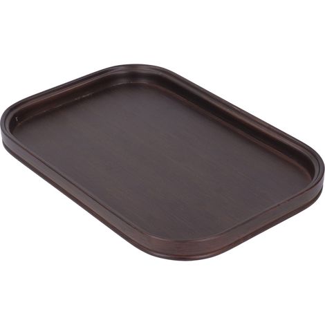 Plateau de service rectangulaire en bambou couleur noyer, élégant et délicat, idéal pour le thé à la maison ou en boutique. (1/5)