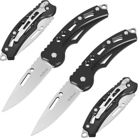 Klappmesser Taschenmesser Mini EDC Outdoor Camping Survival Schwarz (1/5)
