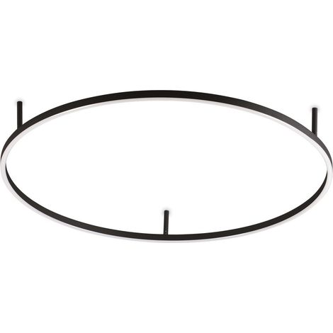 Ideal Lux ORACLE SLIM Plafonnier semi-encastré rond à LED intégré 90 cm non gradable 4 000 K noir