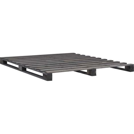 Maison Exclusive - Palettenbett Grau Massivholz Kiefer 180×200 cm (1/5)