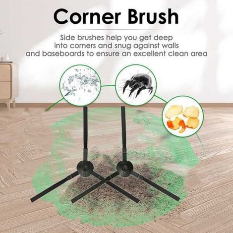 Brosse Latérale - Serpillière Microfibre Lavable - Pour Aspirateurs Robots V9 V9 Pro G9 G9 Pro A12 Pro - Lot de 4 + 4 (1/5)