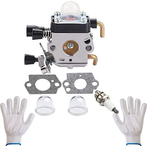 Carburateur Carb pour Le Taille-Haie Hs45 Stihl fs38 fs45 fs46 fs55 fs55r km55 hl45 km55r Livré avec une paire de gants supplémentaire Bluedeer (1/4)
