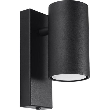 Lámparas de pared Utti negro acero 1xGU10  6cm Sollux (1/5)