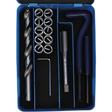 Kit de reparación Bgs Technic acero plata 10 roscas