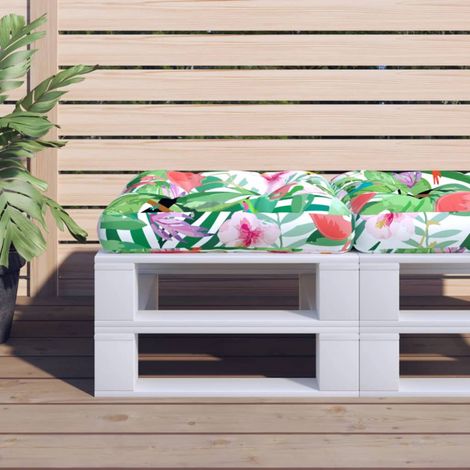 Coussin de palette multicolore 50x50x12 cm tissu vidaXL (1/5)