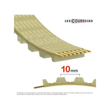 Courroie dentée en polyuréthane AT10-580-10