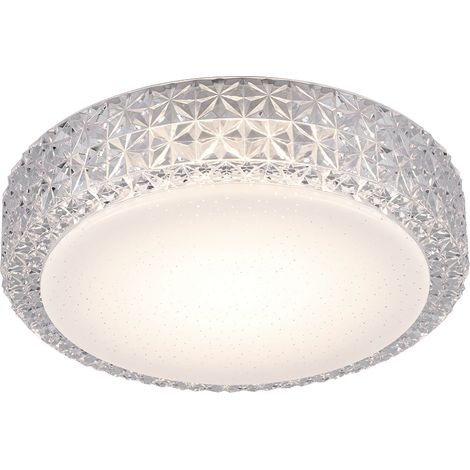 12 watts LED plafonnier cristal salon effet étoile lumière Reality Lights R62421100 (1/6)