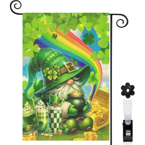 Drapeau de jardin vertical décoration pour maison de campagne toile épaisse double face 30 x 45 cm pour entrée maison (1/5)