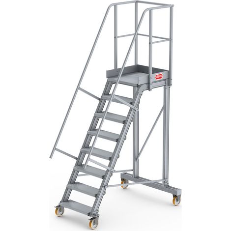 Altrex Podesttreppe fahrbar 60° 8 Stufen
