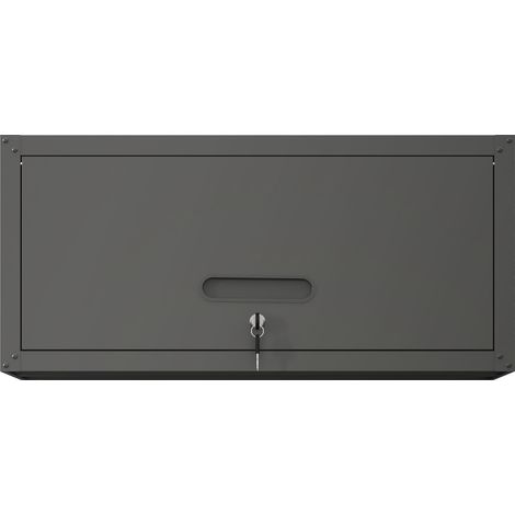 Armario metálico mural con cerradura, acero negro, 75 x 30 x 34,5 cm, HOMVRA (1/5)