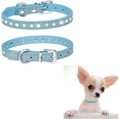 Collare per cani in due pezzi con strass, collare per cani con diamanti, collare per gatti, collare per cani con cristalli, collare per animali domestici, catena per animali domestici. Morbido e comod (1/5)