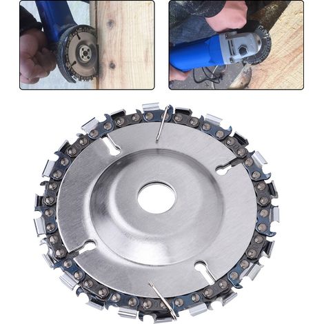 Disque à chaîne 4 pouces 22 dents pour meuleuse d'angle, scie à chaîne fine pour sculpture sur bois et outil de coupe (1/5)