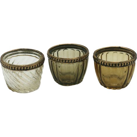 Signes Grimalt Kerzenhalter 3U Graue Vasen und Kerzenhalter – 5x6x6cm
