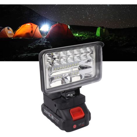 Hochleistungs-LED-Flutlichtstrahler mit breitem Abstrahlwinkel für den Außenbereich, drehbarer Lampenkopf mit MT-Anschluss, europäischer Standard 100–240 V. Lieferumfang: 4-Zoll-LED-Lampe, ein Akku un (1/5)