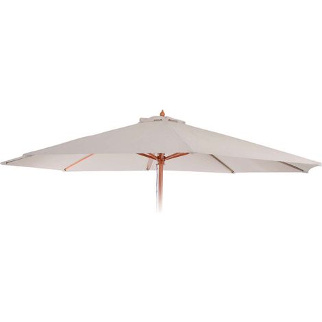 [NEUWERTIG] Ersatz-Bezug für Sonnenschirm Lissabon, Sonnenschirmbezug Ersatzbezug, Ø 3,5m Polyester 8 Streben creme-weiß