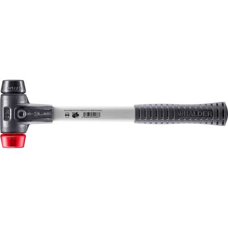 HALDER SIMPLEX Hammer Vollgummi / Kunststoff mit verstärktem Tempergussgehäuse und Glasfaserstiel - D=30 mm - 3726.030 (1/5)