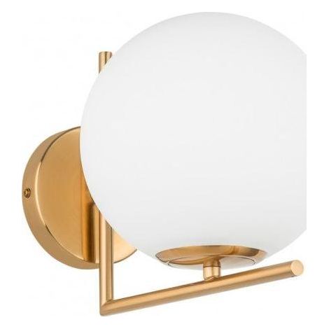 Applique Mondo Italux ottone sfera bianca 1xE27 11W