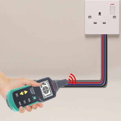 Kabel-Detektor Leitungssuchgerät Kabelsucher Leitungssucher Cable Tracker Finder,LCD-Display Kabeltester Leitungsfinder MY6818 für Holzbolzen Netzkabel und Metallleitung (1/5)