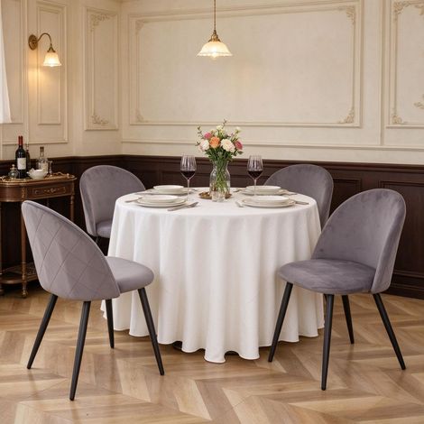 Chaises confortables, Ensemble de chaises confortables, Ensemble de 4 chaises de salle à manger modernes, Chaises rembourrées élégantes (uniquement avec 4 chaises de salle à manger) (1/5)