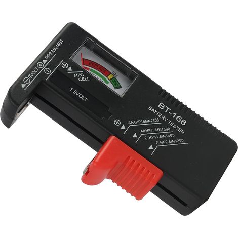 Testeur de Piles Universel, Testeur de Piles, Contrôleur de Tension de Batterie Portable, Tester per Batterie, Elettricità Pile Domestico Tester pour Batteries AA, AAA, C, D, 9V et Boutons 1.5V (1/5)