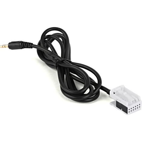 Cable auxiliaire aux 3.5mm prise audio autoradio hifi pour Citroen Peugeot (1/2)