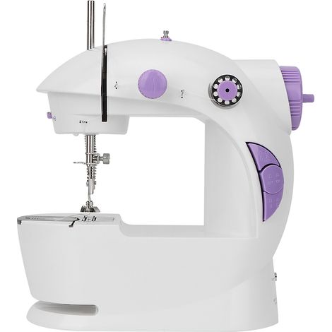Mini machine à coudre électrique multifonction portable pour la maison avec lumière (prise UE 100-240V)
