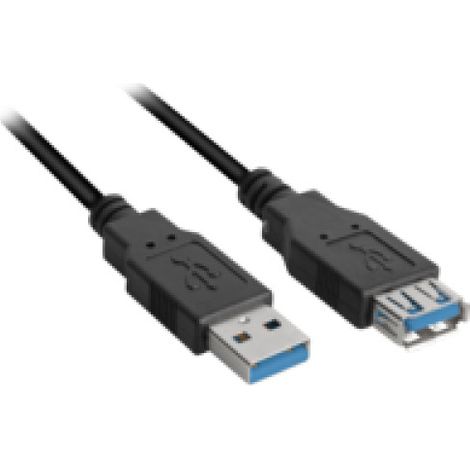 Sharkoon Kabel USB 3.0 Verlängerung 1,0m schwarz (4044951015672)