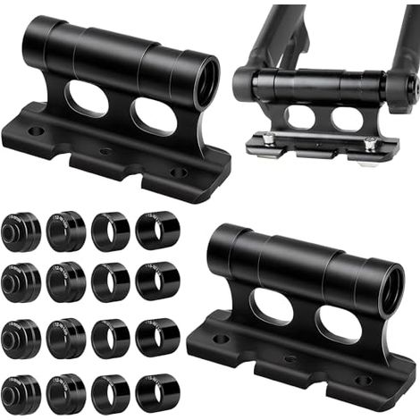 Support de fourche de vélo 2 pièces, support de fourche de toit de vélo de voiture, porte-fourche de vélo avec clip fixe, fourche de vélo en alliage d'aluminium, bloc de vélo polyvalent (1/5)