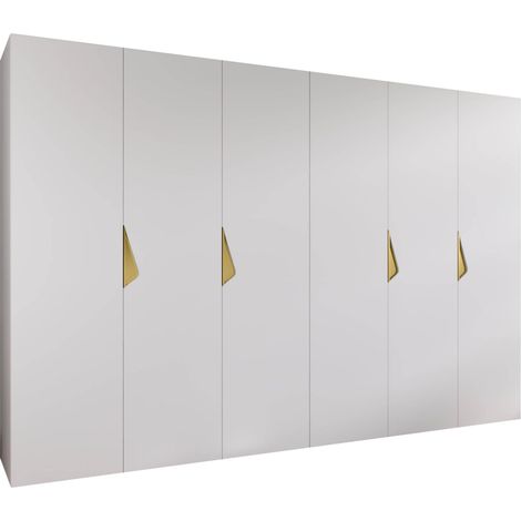 Armario Hartford 622, Blanco, 202x300x52cm, Puertas de armario: Con bisagras, Número de estantes: 0 (1/5)