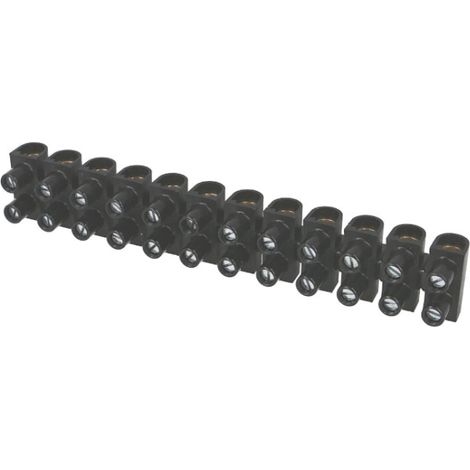 Barrette de connexion "domino" 12 entrées 16mm² noire 10 (1/2)