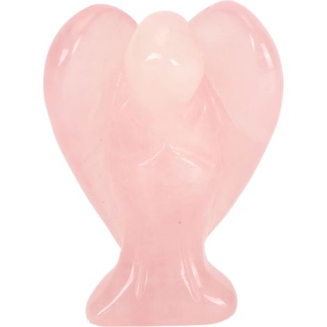 Figurine Ange en Cristal Synthétique Rose Sculpté Paix Guérison Statue de Poche en Pierre pour Méditation Maison (1/5)