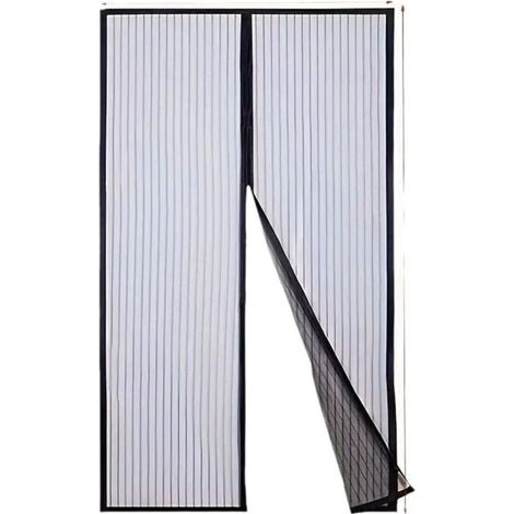 Moustiquaire magnétique pour portes et fenêtres 120x210cm noir rideau de porte anti-mouches et insectes moustiquaire magnétique bandes adhésives fermeture automatique (1/5)