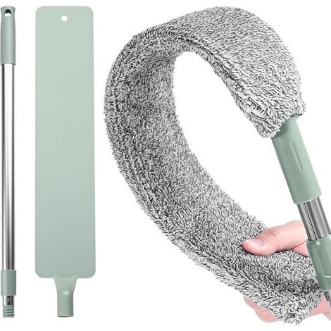 Paño de limpieza extensible con 3 paños de microfibra - Gris/Verde/Plata (1/5)