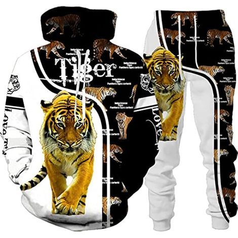 Herren-Jogginganzug mit 3D-Tigermuster, Größen S-6XL (1/5)