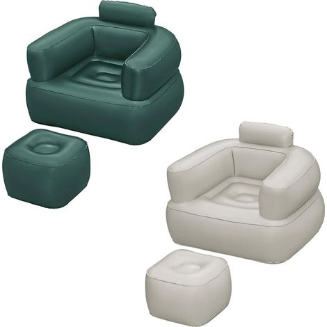 Trade Shop - Sillón Inflable Relájese Confort Con Reposabrazos Pouf Poisest Comfi Cube 107x99x80cm - (1/5)