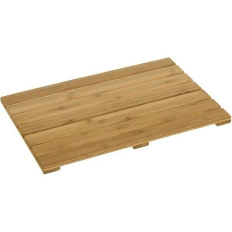 Caillebotis de douche, caillebotis de bagnoire, tapis en bambou coloris naturel - Longueur 54 x Profondeur 35 x Hauteur 2 cm-JUANIO (1/4)