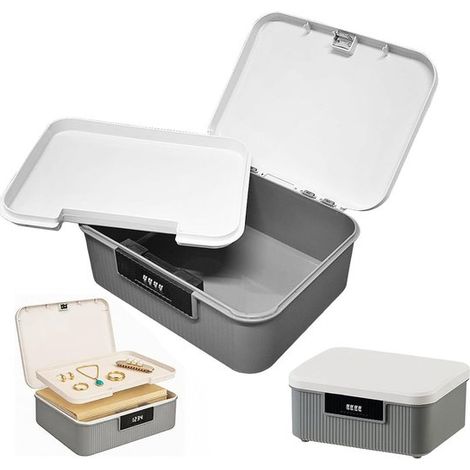 Boîte de rangement à combinaison avec serrure - 9 litres, conteneur de sécurité à double paroi verrouillable (1/5)