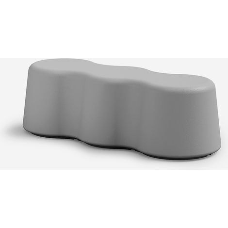 Panca da giardino 3 posti in polietilene design moderno Peanuts - Ferro (1/4)