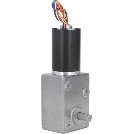 Moteur à engrenages à vis sans fin CC 45 tr/min, micro-moteur réducteur de vitesse à engrenages métalliques pour machine à rideaux, appareil intelligent 24 V CC (1/5)