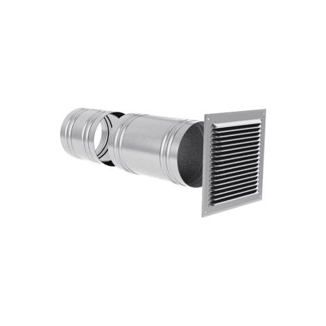 Axelair – Prise d'air en façade Ø 160mm – Acier galvanisé – Grille à auvent aluminium – Débit 195m³/h à 20Pa – Pour ventilation mécanique (1/2)