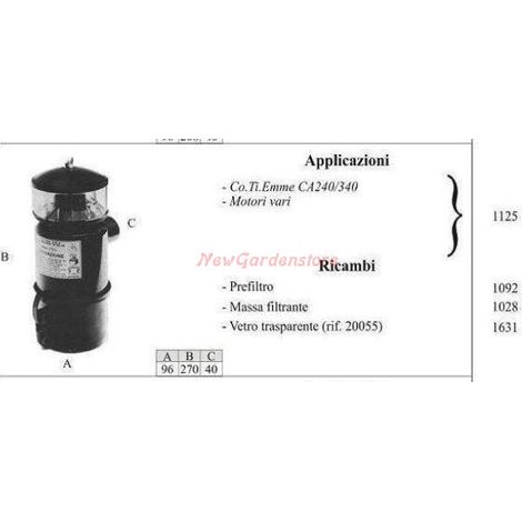 Filtro olio COTIEMME per motocoltivatore CA240/340 1125