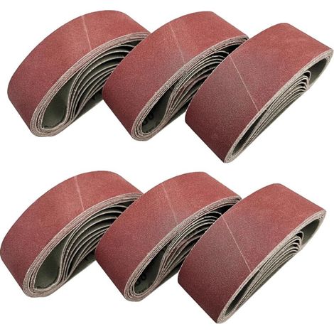 FEIHU 10 pièces Bandes abrasives 915100mm. Bande abrasive pour polir le métal, le bois. Ensemble de Bandes Abrasives,pour ponceuses à bande 、ponceuses à main(80 Grain) (1/4)