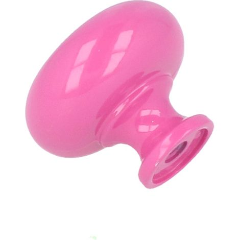 Möbelknopf Schrankknopf Knopf Türknopf Türgriff massives Metall Höhe 27mm Rosa (1/3)
