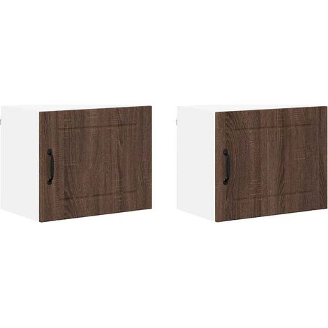 Meubles de Rangement，Armoire de cuisine 2 pcs Chêne brun 50 x 31 x 40 cm CFW980067 (1/5)