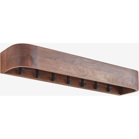 SKLUM Wandgarderobe aus Akazienholz Frigia &x2194&xFE0E 100 cm Akazienbraun dunkel