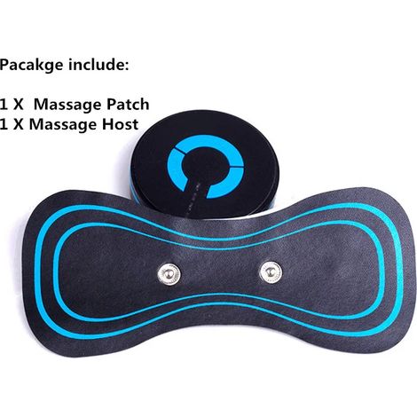 Kabelloser Nackenmassage-Stimulator, Mini-Elektromassagegerät für Rücken- und Nackenmuskulatur, EMS, 6 Modi, batteriebetrieben, Schmerzlinderung – AquaForge