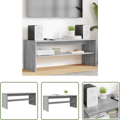 Holzwerkstoff - TV-Schränk Graues Sonoma 100 x 35 x 40 cm Holzwerkstoff (1/5)