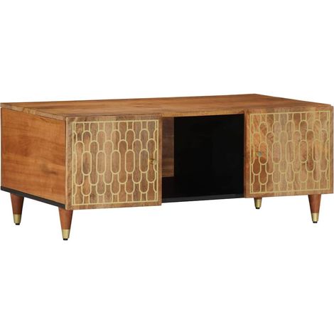 Couchtisch 100x54x40 cm Massivholz Mango